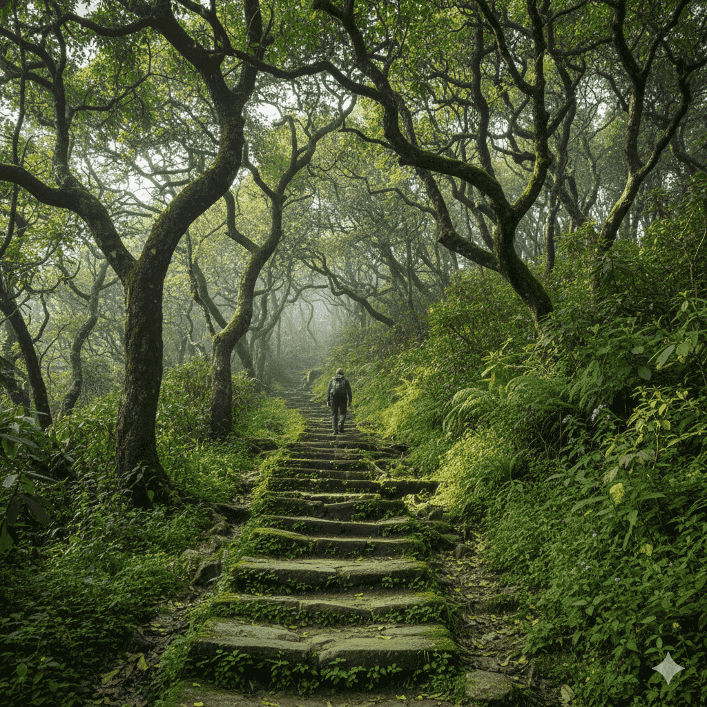 Shivapuri forest trail – best trekking routes in Nepal for beginners inside Kathmandu Valley