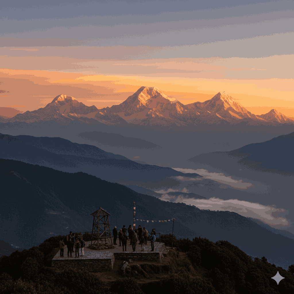 Poon Hill sunrise view – one of the best trekking routes in Nepal for beginners