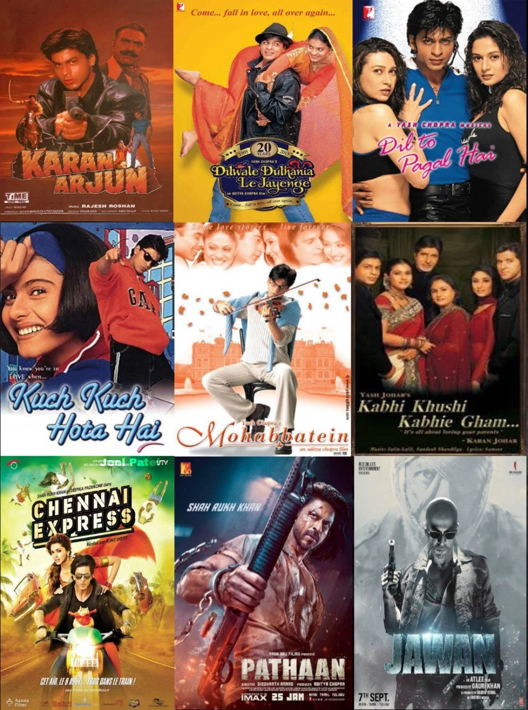 Major Movies of SRK